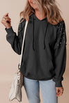 Diana Rivet Drawstring Long Sleeve Hoodie