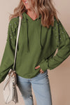 Diana Rivet Drawstring Long Sleeve Hoodie