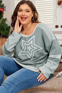 Dorothy Plus Size Star Round Neck Long Sleeve Top