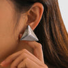 Samira Stainless Steel 3D Triangle Earrings