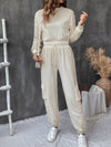 Presley Round Neck Long Sleeve Top and Pants Set