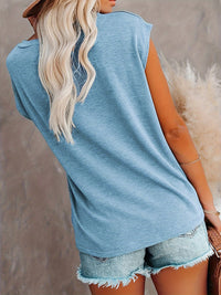 Aliya Round Neck Cap Sleeve T-Shirt