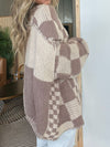 Anya Plaid Open Front Long Sleeve Cardigan