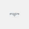 Fatima Moissanite 925 Sterling Silver Heart Ring