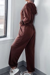 Samantha Drawstring Long Sleeve Jumpsuit