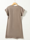 Cameron Exposed Seam Round Neck Mini Dress