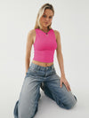 Casey Round Neck Cropped Tank