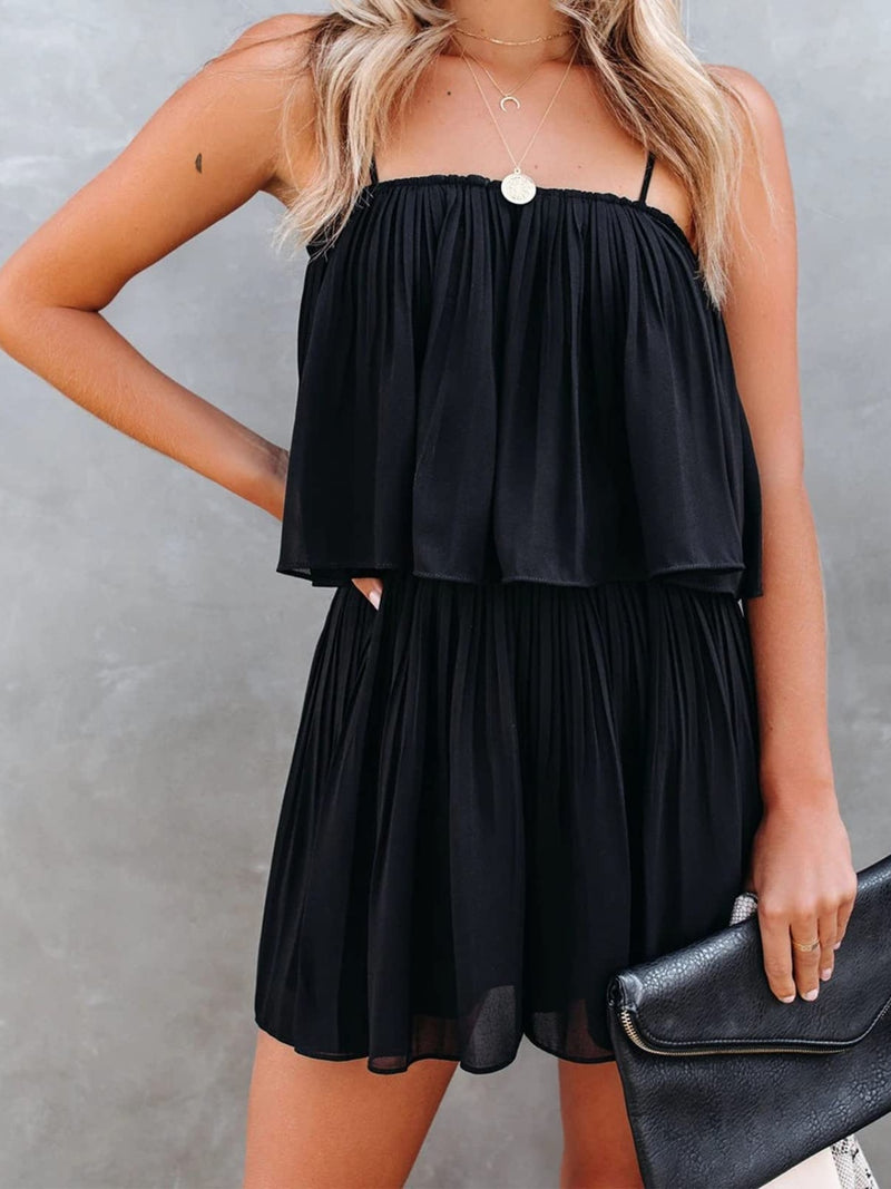 Laura Ruched Spaghetti Strap Romper