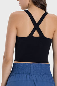 Addilynn Millennia Crisscross Grecian Neck Active Cami