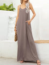 Veronica V-Neck Maxi Cami Dress with Pockets