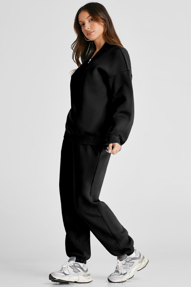 Kailani Quarter Zip Long Sleeve Top and Pants Set