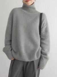 Elsie Turtleneck Dropped Shoulder Long Sleeve Sweater