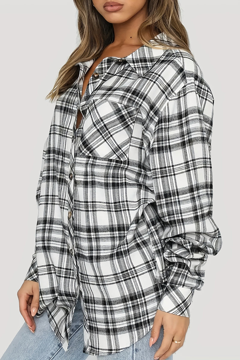 Hadley Plaid Collared Neck Long Sleeve Shirt