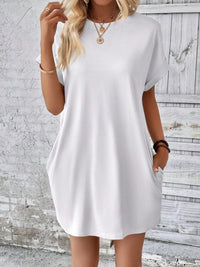 Evelynn Pocketed Round Neck Short Sleeve Dress