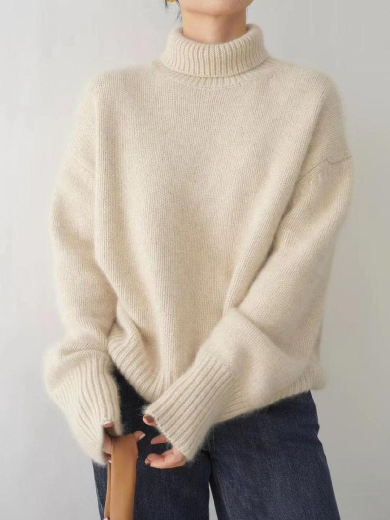 Elsie Turtleneck Dropped Shoulder Long Sleeve Sweater