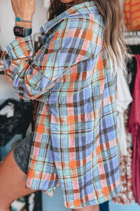 Alana Plaid Collared Neck Long Sleeve Shirt