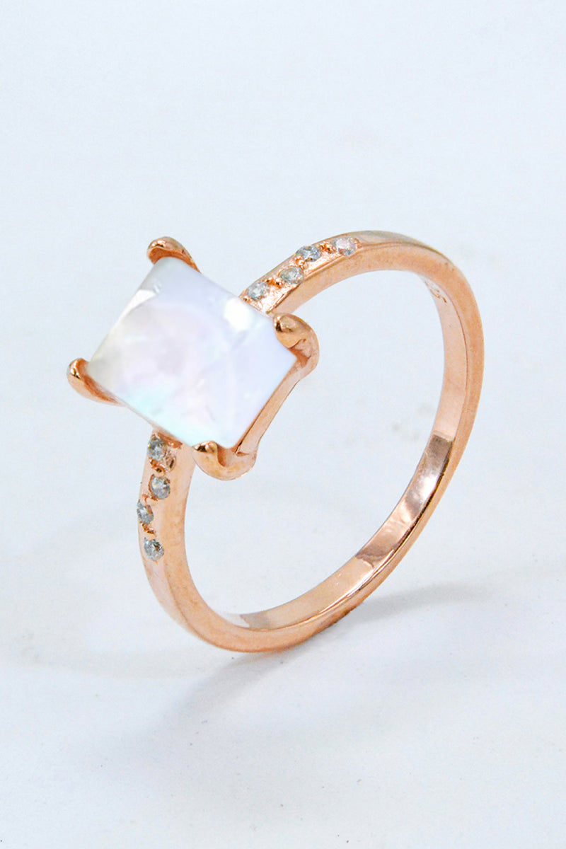 Makayla Square Moonstone Ring