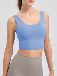 Ezra Scoop Neck Wide Strap Active Tank