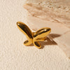 Reyna 18K Gold-Plated Stainless Steel Butterfly Ring