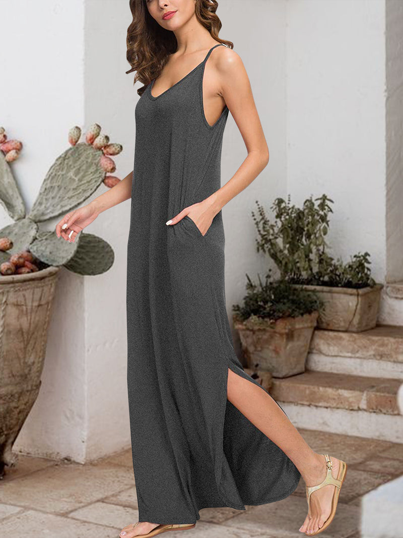 Nylah Slit Scoop Neck Sleeveless Dress