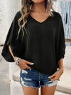 Marlowe V-Neck Batwing Sleeve Knit Top