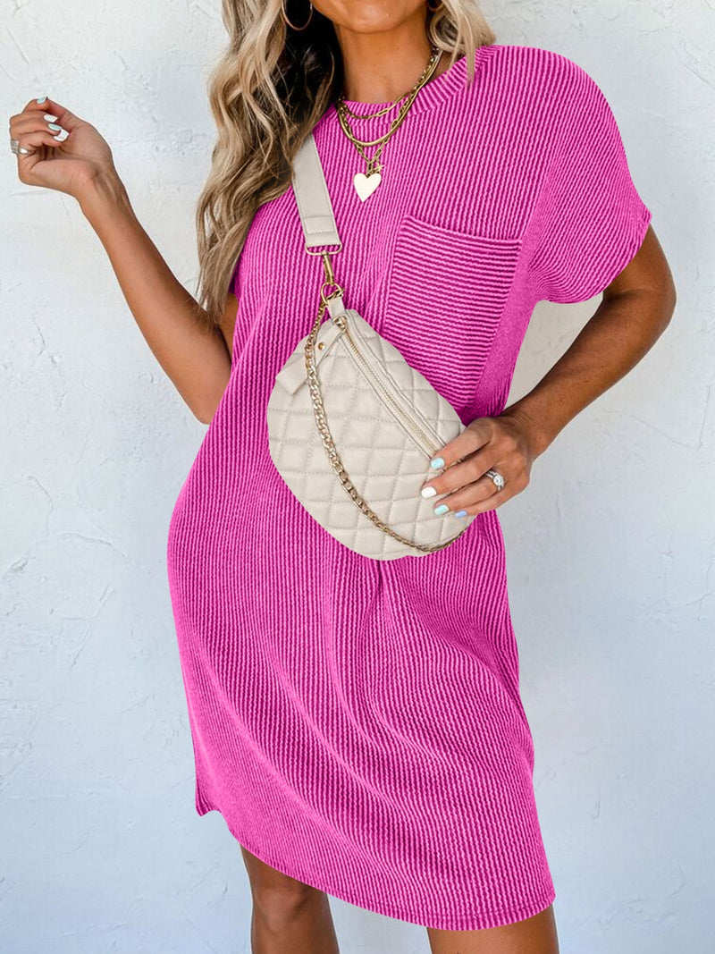 Mallory Round Neck Short Sleeve Mini Dress