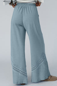 Natalia Lace Detail Wide Leg Pants