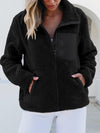 Mia Zip Up Long Sleeve Plush Jacket