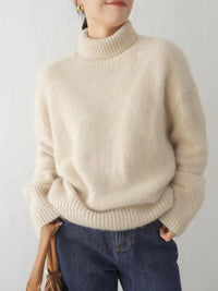 Elsie Turtleneck Dropped Shoulder Long Sleeve Sweater