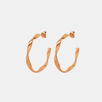 Joy Titanium Steel C-Hoop Earrings