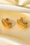 Monica Shell Shore Spiral Stud Earrings