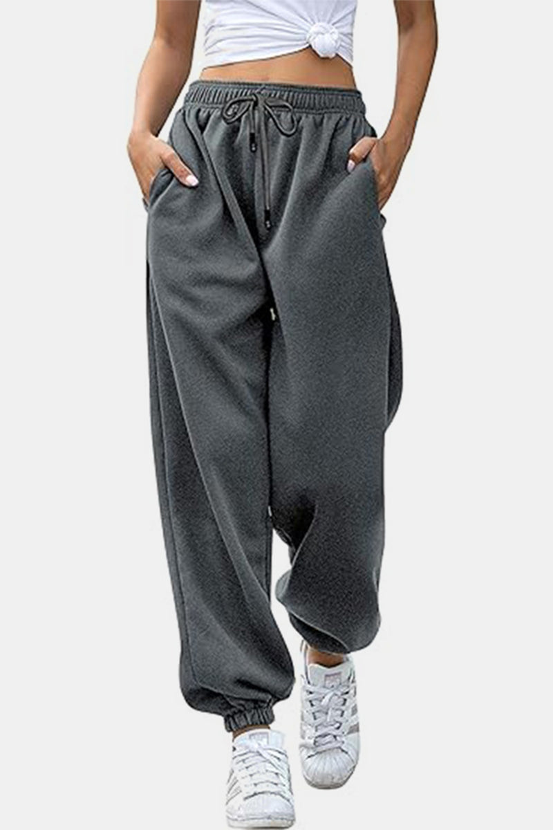 Lauren Elastic Waist Joggers with Pockets