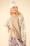 Kaitlyn Printed Long Sleeve Round Neck Knit Top