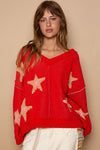 Esmeralda Long Sleeve Star Patch Sweater