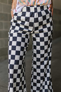 April Checkered Wide Leg Pants