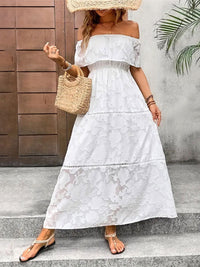 Fiona Off-Shoulder Short Sleeve Maxi Dress