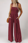 Adele Sleeveless Square Neck Jumpsuit with Pockets