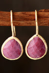 Salem Handmade Natural Stone Teardrop Earrings