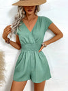 Nevaeh Tied Surplice Short Sleeve Romper