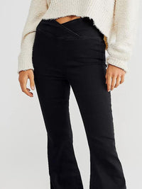 Mary Asymmetric Waist Flare Jeans