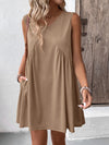 Jordyn Ruched V-Neck Sleeveless Mini Dress