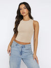 Casey Round Neck Cropped Tank