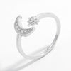 Nellie 925 Sterling Silver Moon Open Ring