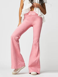 Mary Asymmetric Waist Flare Jeans