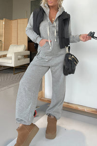 Samantha Drawstring Long Sleeve Jumpsuit