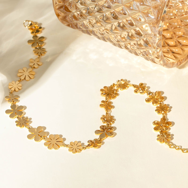 Adley 18K Gold-Plated Flower Necklace