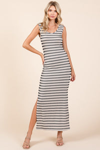 Naya Striped Scoop Neck Sleeveless Maxi Dress