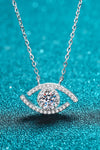 Alessia Moissanite Evil Eye Pendant 925 Sterling Silver Necklace