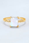 Makayla Square Moonstone Ring