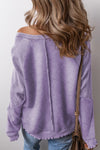 Adriana Exposed Seam Long Sleeve Sweatshirt